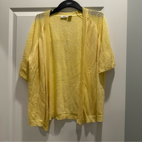 Cato Light Yellow Knit Cardigan - Picture 1 of 5